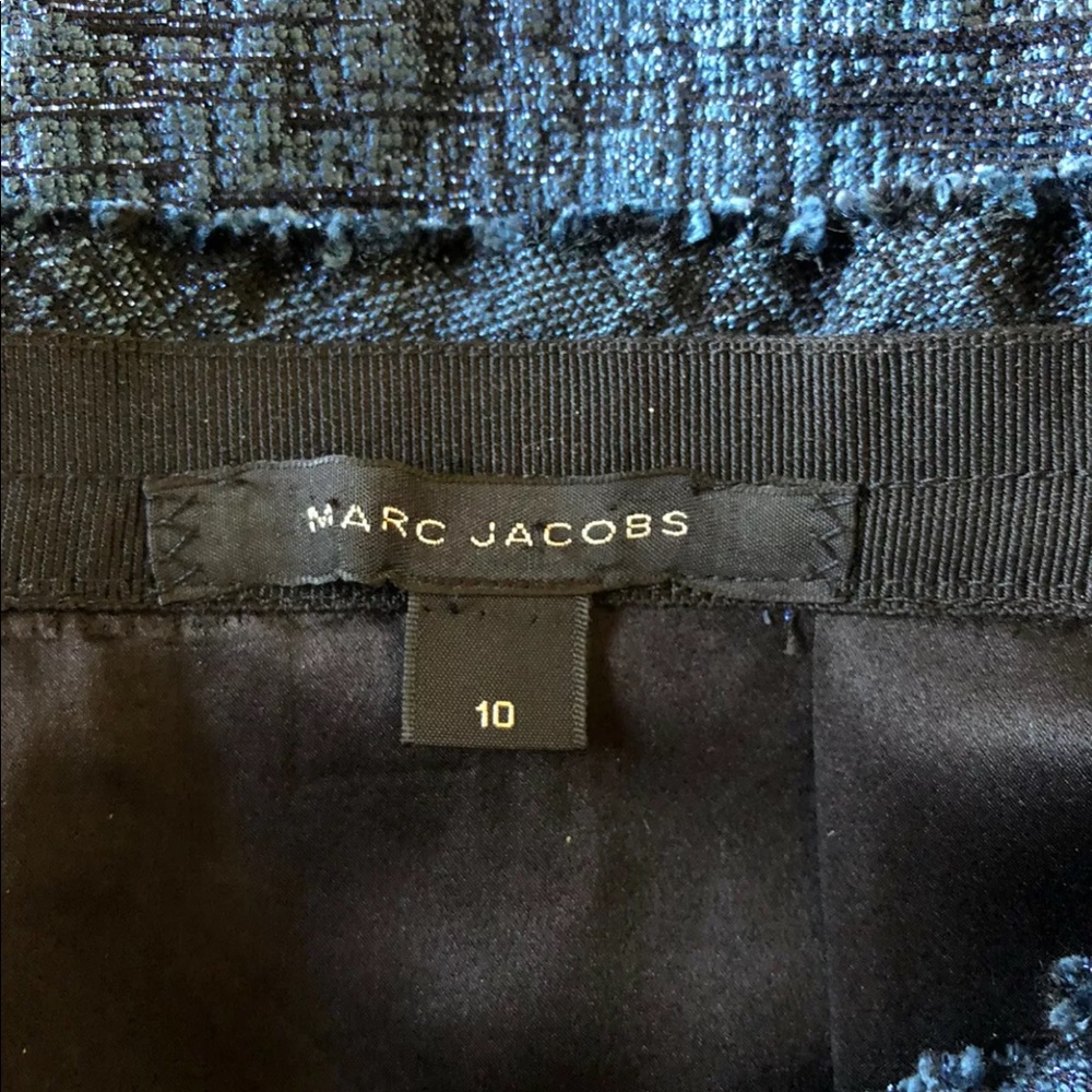 Marc Jacobs Collection Resort 2010 Metallic Blue Tweed Embellished Skirt Suit - Picture 11 of 13